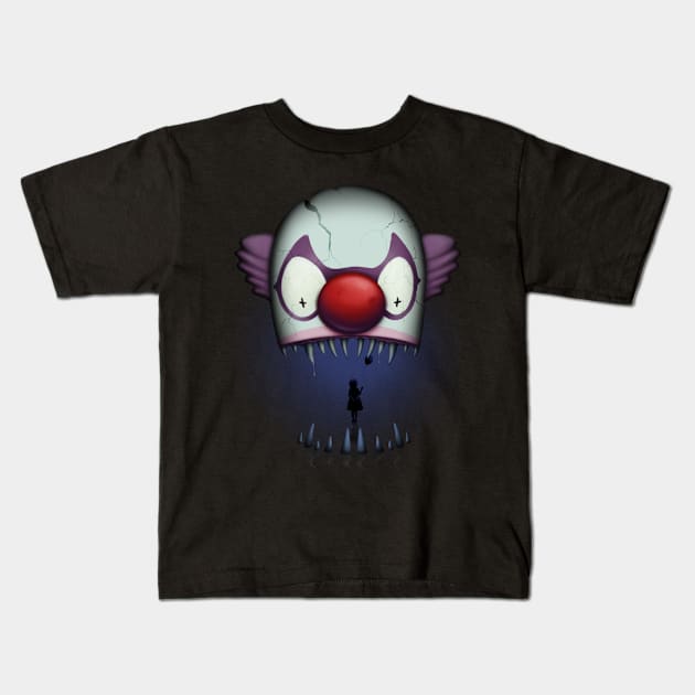 The bite of clown Kids T-Shirt by JORDYGRAPH